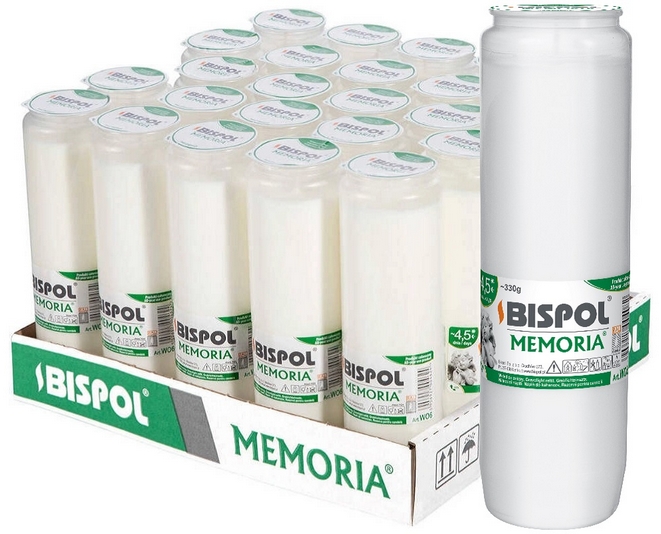 Wkłady Olejowe Bispol Memoria WO6 Do Zniczy, 4,5 Dnia Palenia, 24 Sztuki